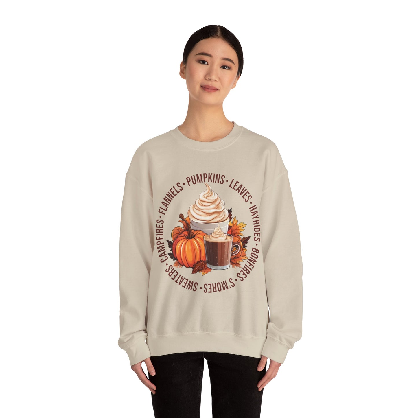 Fall Pumpkin Latte - Gildan Unisex Heavy Blend™ Crewneck Sweatshirt