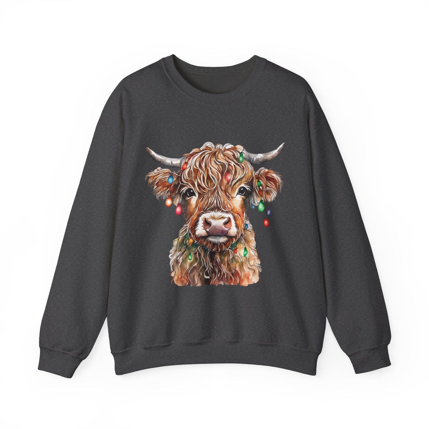 Tangled Up Highland Cow - Gildan Unisex Heavy Blend™ Crewneck Sweatshirt