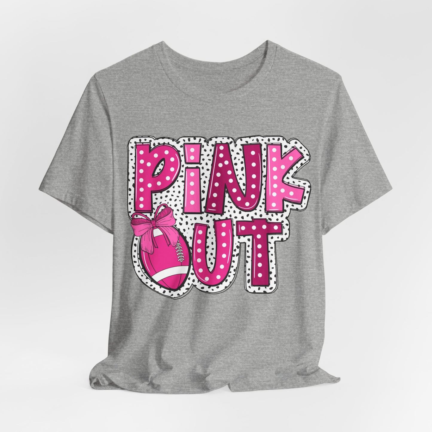 Football Pink Out - Bella + Canvas Unisex Jersey Short Sleeve Tee