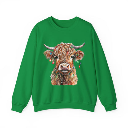 Tangled Up Highland Cow - Gildan Unisex Heavy Blend™ Crewneck Sweatshirt