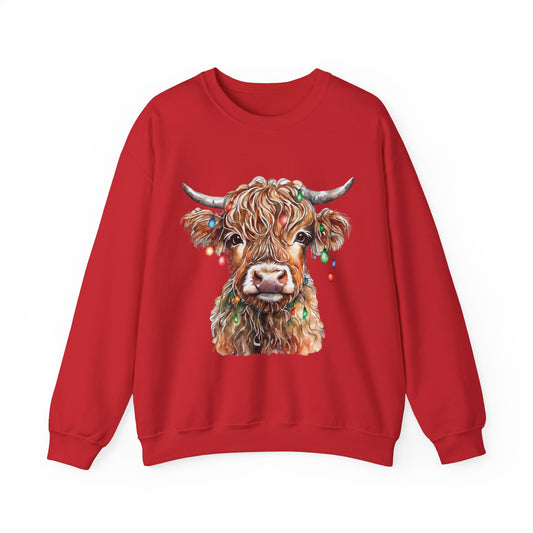 Tangled Up Highland Cow - Gildan Unisex Heavy Blend™ Crewneck Sweatshirt