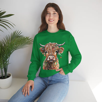 Tangled Up Highland Cow - Gildan Unisex Heavy Blend™ Crewneck Sweatshirt