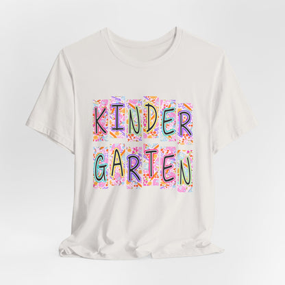 Kindergarten - Bella + Canvas Unisex Jersey Short Sleeve Tee, Cute Teacher Gift, Kids Birthday Shirt, Back to School Apparel, Educational Fun Wear