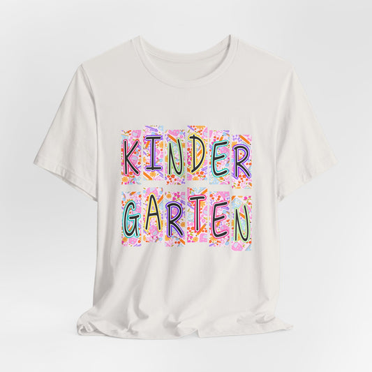 Kindergarten - Bella + Canvas Unisex Jersey Short Sleeve Tee, Cute Teacher Gift, Kids Birthday Shirt, Back to School Apparel, Educational Fun Wear