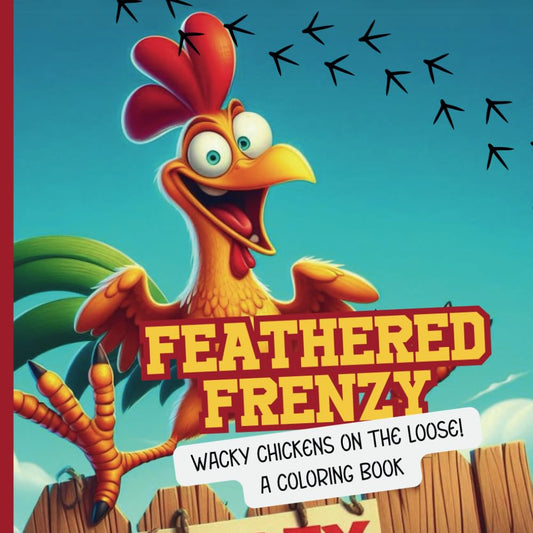 Feathered Frenzy: Wacky Chickens on the Loose! Digital Coloring Book **DIGITAL PRODUCT**